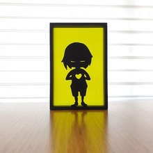 undertale silhouette art easy gift ornament supports frisk 3d print model - Mito3D
