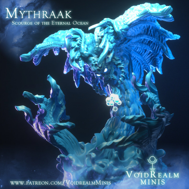 mythraak flagellare eterno oceano cosmico orrore giocattoli Giochi draghi dungeon kraken mostro mare titano incubo dnd in profondità 53 esploratore voidrealms 3D print model - Mito3D