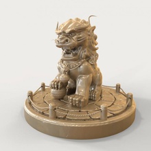 chinese lion 3d print model - Mito3D