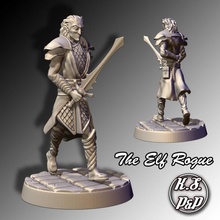 aventuriers elfe coquin fantaisie rpg marteau guerre joueurs éclaireur 3d print model - Mito3D