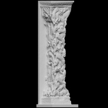 trumeau saint marie church scan column france 3dprintable relief 3d print model - Mito3D