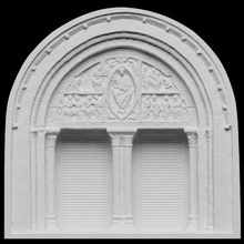 portail Saint pierre église analyse architecture France 3dprintable 3d print model - Mito3D