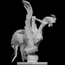 Gallo guglia originale asse scansione scultura 3dprintable 3d print model - Mito3D
