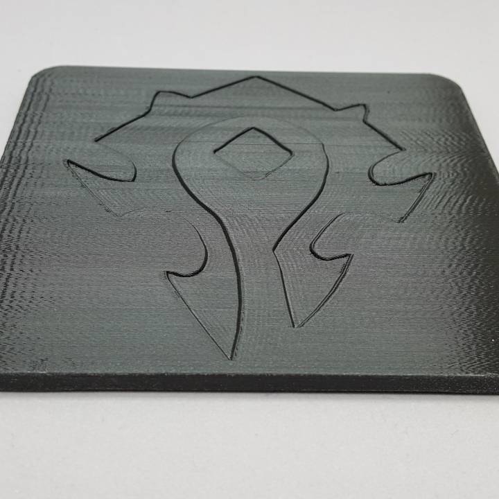 warcraft horde coaster bahçe kahve iç Vay be worldofwarcraft 3D print model - Mito3D