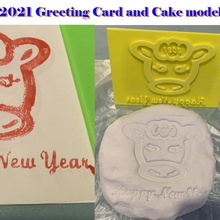3d impresión 2021 saludo tarjeta modelo pastel 3d print model - Mito3D