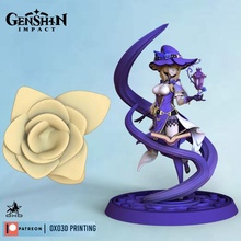 lisa genshin impact accessories flower anime cosplay 3d print model - Mito3D