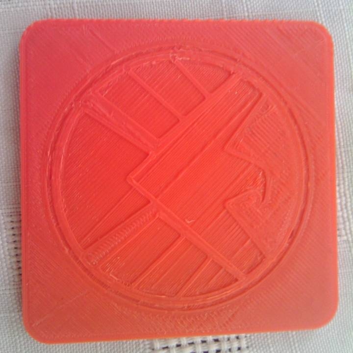 shield coaster & garden coffee drink marvel agents 3D print model - Mito3D