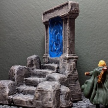 fantasy portal - stone stairs dungeons mini rpg miniature tabletop dnd pathfinder teleport wargamming dnd5e 3d print model - Mito3D
