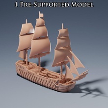 1st rate ship toys & games black pirate sailing cannon frigate 17th 18th seas 3d print model - Mito3D