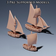 sloop cutter & gunship squadron toys games black pirate sailing ship cannon 17th 18th seas 3d print model - Mito3D