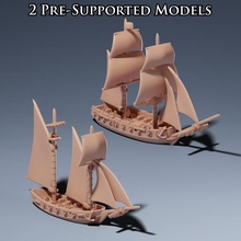 brig schooner flotilla toys & games black pirate sailing cannon ships 17th 18th seas rate 3d print model - Mito3D