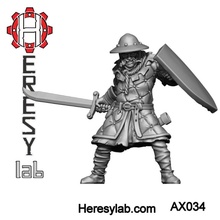 heresylab ax034 köylü kılıç kalkan oyuncaklar oyunlar dragonsdungeonsfantasywarhammerwarriord dadventurermordheimwarbandheresylabaxia 3d print model - Mito3D