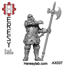 heresylab ax037 écuyer hallebarde jouets Jeux dragons donjons fantaisie marteau guerre guerrier aventurier Mordheim bande axia 3d print model - Mito3D