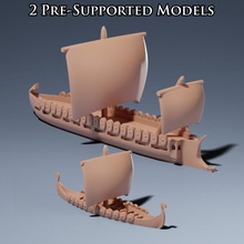 Antik gemiler oyuncaklar oyunlar Yunan Roma yelken gemi viking bireme uzun trireme 3d print model - Mito3D