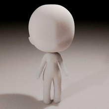 gacha life base figurine chibi 3d print model - Mito3D