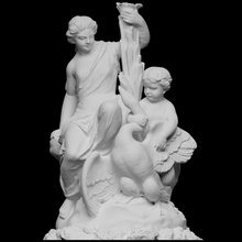 leda cisne Varredura escultura fonte 3dprintable 3d print model - Mito3D