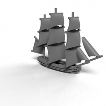 18 guns coastal frigate toys & games ship wars wargame fireandsails shipoftheline ageofsail 3d print model - Mito3D