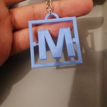 keychain logo flexible twisted nosupport movable 3d print model - Mito3D