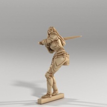 maceracı kadın dövüşçü paladin Joan ark oyuncaklar oyunlar ejderhalar Zindanlar tarihi şövalye okul savaşçı yol bulucu osr 3d print model - Mito3D
