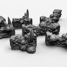 plague walls toys & games 40k terrain warhammer chaos 30k tabletopgames nurgle 3d print model - Mito3D