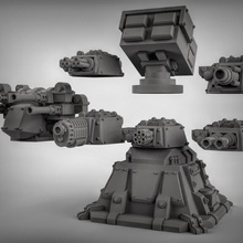 gun emplacement store 40k terrain warhammer scifi 30k tabletopgames plasmacannon samsite 3d print model - Mito3D