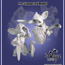 mousefolk knight - presupported store dragons dungeons miniatures tabletop paladin dnd 3d print model - Mito3D