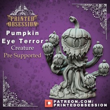 pumpkin eye terror - major aboration pre-supported 32mm scale d&d toys & games 3d 40k creature dragons dungeons fantasy game gaming halloween hell jack kickstarter lantern mini monster printing rpg warhammer miniature mars printed tabletop fury cyberpunk supports 3d print model - Mito3D