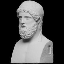 Vesika adam Herm Anacreon taramak 3d büst Yunan baskı Roma heykel sakal mermer erkek fotogrametri Openglam printable 3d print model - Mito3D