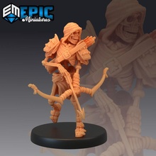 iskelet Ordu ölümsüz bekçi okçu eğilmek ok oyuncaklar oyunlar kemik fantezi Ortaçağa ait canavar rpg kafatası Warhammer düşman 3d print model - Mito3D