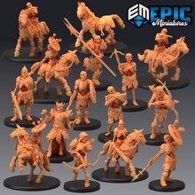 skeleton army set 2 undead collection toys & games archer fantasy knight monster rpg warhammer warrior wizard enemy tabletop dungeon rider dnd pathfinder npc 3d print model - Mito3D