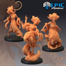 banshee set female ghost undead spirit collection toys & games fantasy medieval monster rpg warhammer sla enemy tabletop angry dungeon dnd pathfinder npc 3d print model - Mito3D