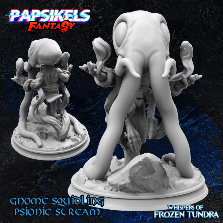 gnome squidling psionic stream toys & games dnd maiden frost rime 3D print model - Mito3D