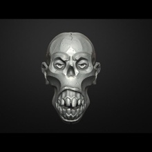 traditional scull scary decor wall fridge magnet element mask face 3d print ready stl model & garden 3d print model - Mito3D