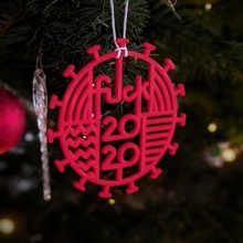 fuck 2020 christmas ornament & garden decoration tree 3d print model - Mito3D