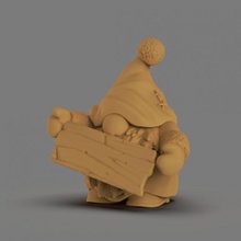 message gnome toys & games christmas fantasy d&d minature 3d print model - Mito3D