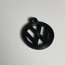 vw keychain fashion & accessories car key germany volkswagen accessoires 3d print model - Mito3D