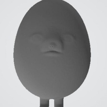 chien poule jouets Jeux Oeuf sculpter meme 3d print model - Mito3D