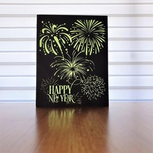 year fireworks silhouette art & garden ornament newyear supports 2021 3d print model - Mito3D