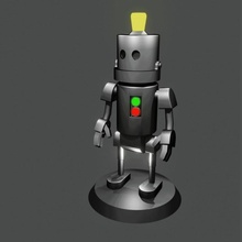 helperbot 3 miniature & garden droid robot sciencefiction 3d print model - Mito3D
