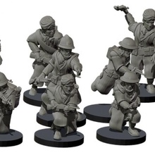 10 goumiers soldati francese esercito ww2 28mm gioco guerra azione bullone figurina soldato serbatoio miniatura ww1 eskice goumier 3d print model - Mito3D