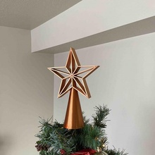 christmas star tree topper decoration christmastree 3d print model - Mito3D