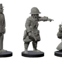 qg tête trimestre français armée ww2 28mm jeu guerre action boulon figurine miniature eskice officier hq dégaulle 3d print model - Mito3D