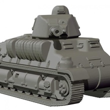 somua francês exército ww2 28mm jogo guerra açao parafuso estatueta tanque miniatura Eskice 3d print model - Mito3D