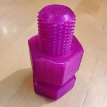 bidirectional bolt left hand thread toy engineering fastener 3d print model - Mito3D