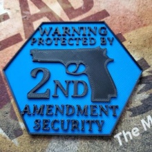 protegido 2nd emenda 2 armas sinais fogo 3d print model - Mito3D