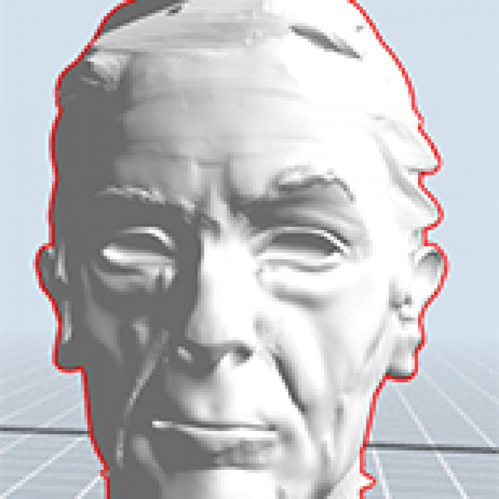 man uncle mr alexander waverly head sculpture character spy 3D print model - Mito3D