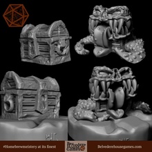 dungeon chest mimic dungeons rpg terrain tabletop 28mm dnd pathfinder frostgrave 3d print model - Mito3D