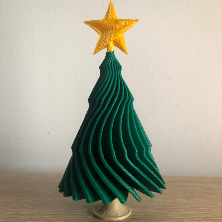 contemporaneo scrivania albero livello Natale mini nano piccolo stella cappello cilindro natale 3D print model - Mito3D