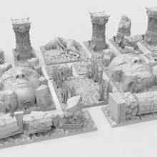 kingdom death monster - terrain v2 rpg faces berserk kingdomdeath 3d print model - Mito3D