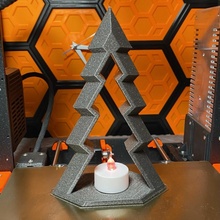 modern xmas tree tealight holder christmas decoration 3d print model - Mito3D